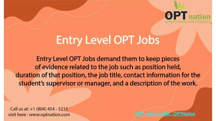 opt jobs in usa optnation