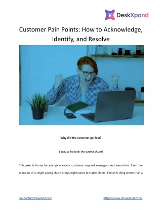 customer pain points how to acknowledge identify