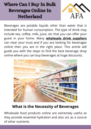 Where Can I Buy In Bulk Beverages Online In Netherland