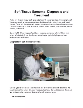 Soft Tissue Sarcoma_ Diagnosis and Treatment