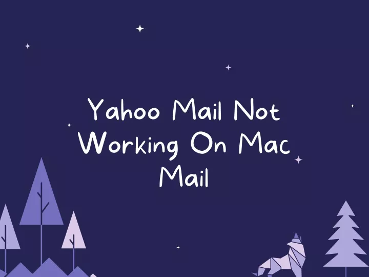 yahoo mail not working on mac mail