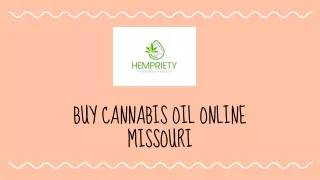 Buy Cannabis Oil Online Missouri