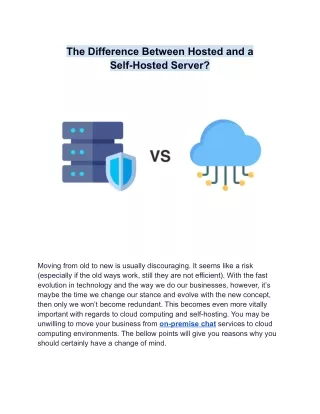 The Difference Between Hosted and a Self-Hosted Server_