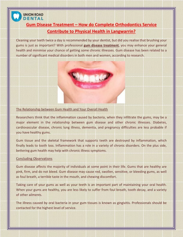 gum disease treatment how do complete