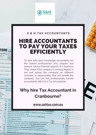 The Best Tax Accountant in Cranbourne|S & H Tax Accountants