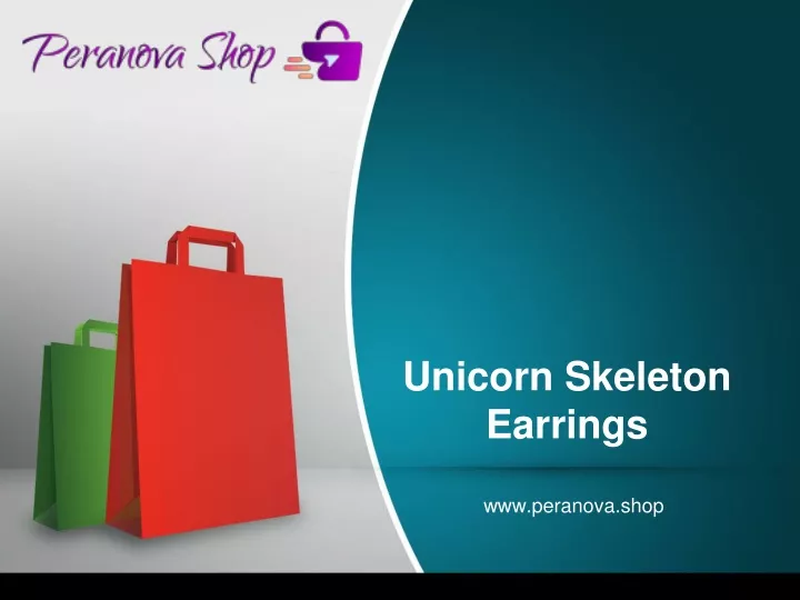 unicorn skeleton earrings