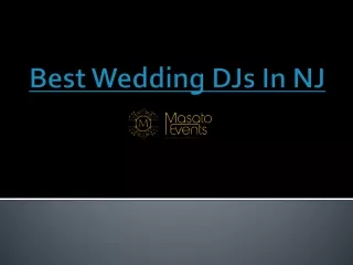 Best Wedding DJs In NJ | Masato Events