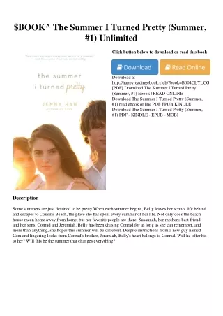$BOOK^ The Summer I Turned Pretty (Summer  #1) Unlimited