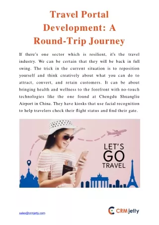 travel portal development a round trip journey