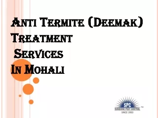 Anti Termite(Deemak )Treatment Services in Mohali