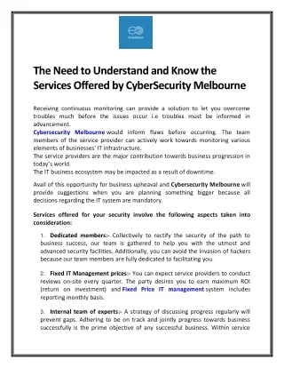 Cybersecurity Melbourne