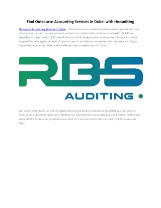 find outsource accounting services in dubai with
