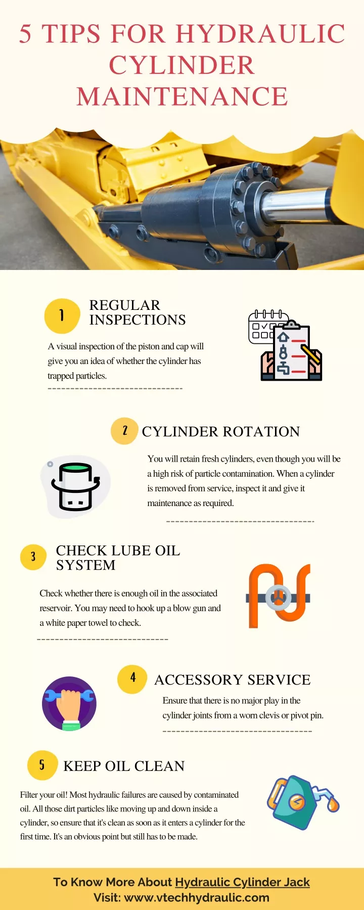 5 tips for hydraulic cylinder maintenance