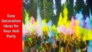 easy decoration ideas for your holi party