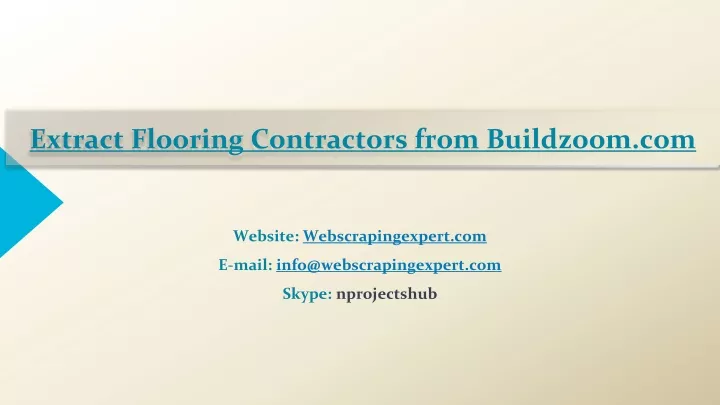 extract flooring contractors from buildzoom com