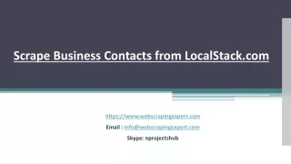 scrape business contacts from localstack com