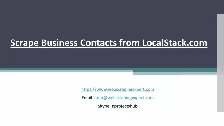 scrape business contacts from localstack com