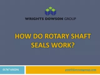 how do rotary shaft seals work