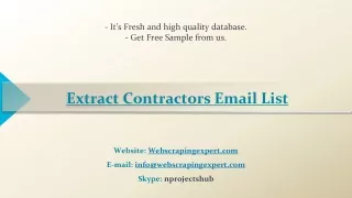 extract contractors email list