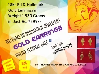 18kt b i s hallmark gold earrings in weight