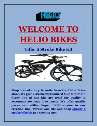 2 Stroke Bike Kit