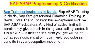 SAP ABAP Training Institutes In Noida