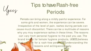 Tips to have Rash-free Periods