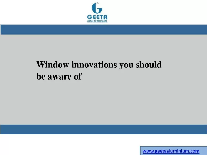 window innovations you should be aware of