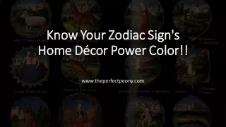 Know Your Zodiac Sign's Home Décor Power Color!!​