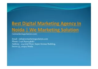 Top E-Commerce Optimization Service Provider | We Marketing Solution