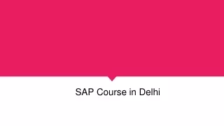 sap course in delhi