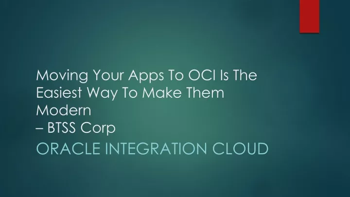moving your apps to oci is the easiest