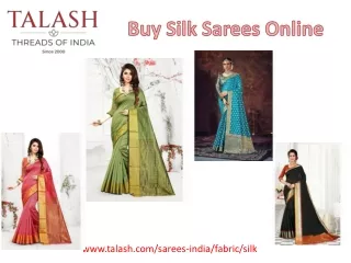 Designer Embroidery Silk Sarees Online Shopping - Talash.com