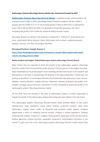 radiosurgery systems neurology devices market