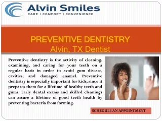 preventive dentistry alvin tx dentist