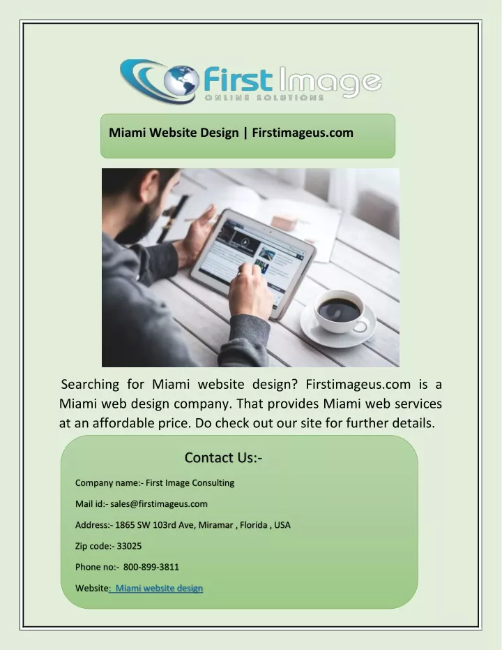 miami website design firstimageus com