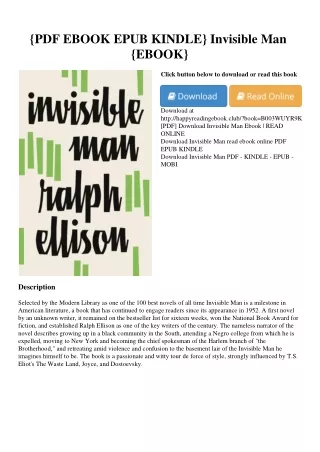{PDF EBOOK EPUB KINDLE} Invisible Man {EBOOK}