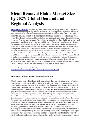 Metal Removal Fluids Market Size by 2027