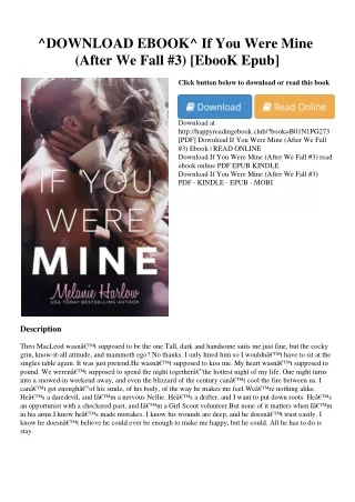 ^DOWNLOAD EBOOK^ If You Were Mine (After We Fall #3) [EbooK Epub]