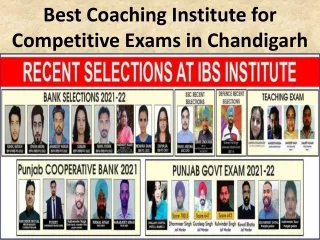 Best Coaching Institute for Competitive Exams in Chandigarh