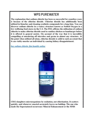 Buy Sodium Chlorite Jim Humble Online  Wpspurewater.com