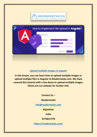 upload multiple images in angular
