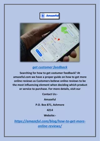 get customer feedback
