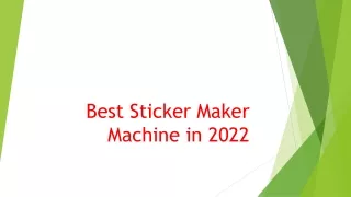 best sticker maker machine in 2022