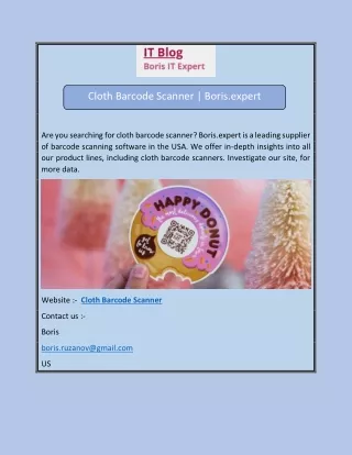 Cloth Barcode Scanner | Boris.expert
