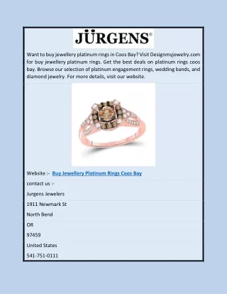 Buy Jewellery Platinum Rings Coos Bay | Designmyjewelry.com