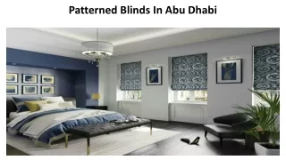 patterned blinds in abu dhabi