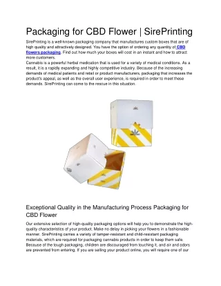 packaging for cbd flower sireprinting