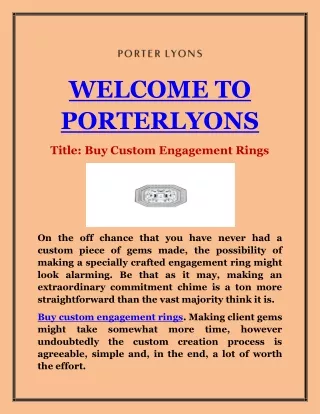 Buy Custom Engagement Rings