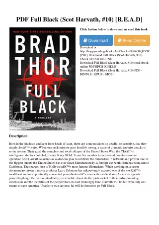 <*READ*> PDF Full Black (Scot Harvath  #10) [R.E.A.D]